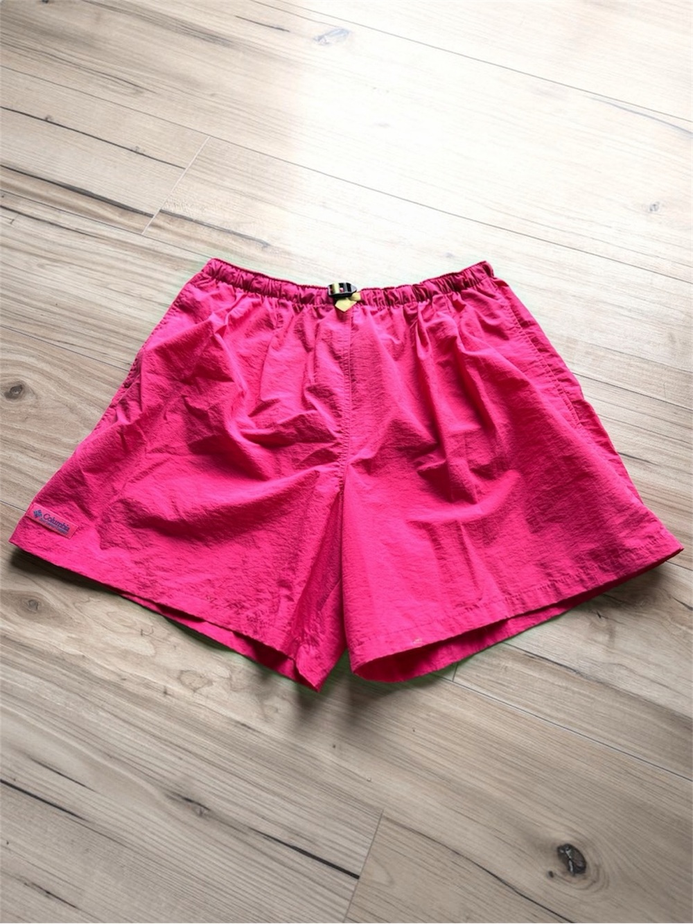 Vintage Columbia Women’s XL Nylon Hiking Shorts Belted Pink Gorpcore